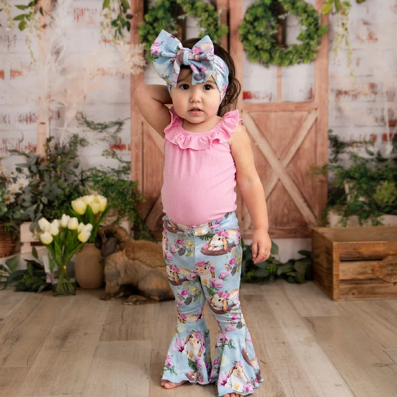 Sweet Egg-Scape Top & Bell Bottoms Set