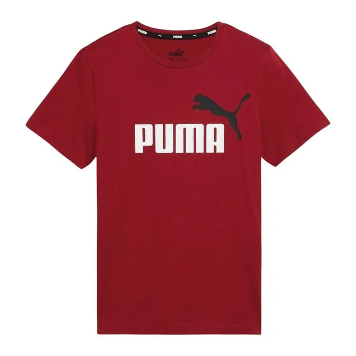 PUMA KIDS ESSENTIALS LOGO RED TEE