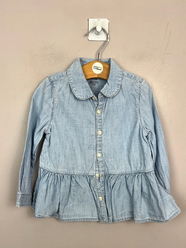 Ralph Lauren denim shirt with peplum hem 18m