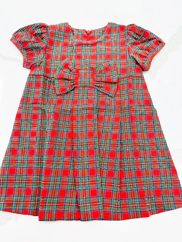 Red Plaid Bow Dress