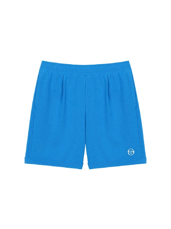 Resort Waffle Pintuck Shorts- Dark Blue