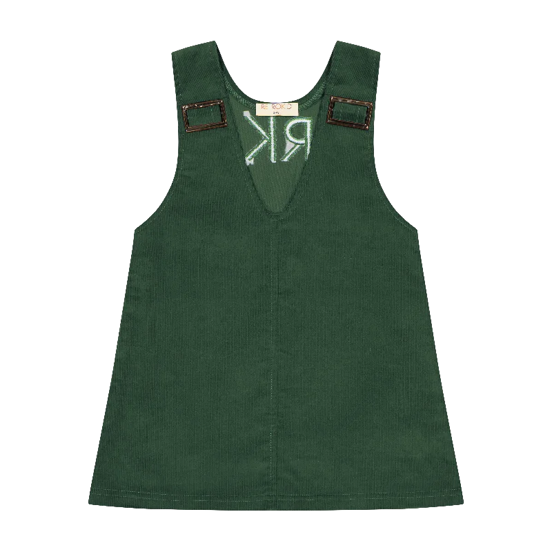 Retrokid Hazel Cords Sleeveless Dress Green