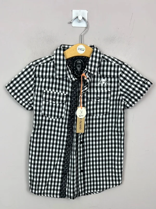 River Island black check shirt 2-3y bnwt