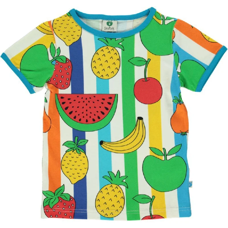 Fruits Short Sleeve T-Shirt - Blue Atoll - 1 Left Size 9-10 years