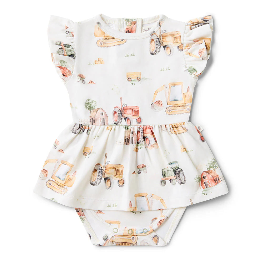 Snuggle Hunny - Organic Dress | Diggers & Tractors