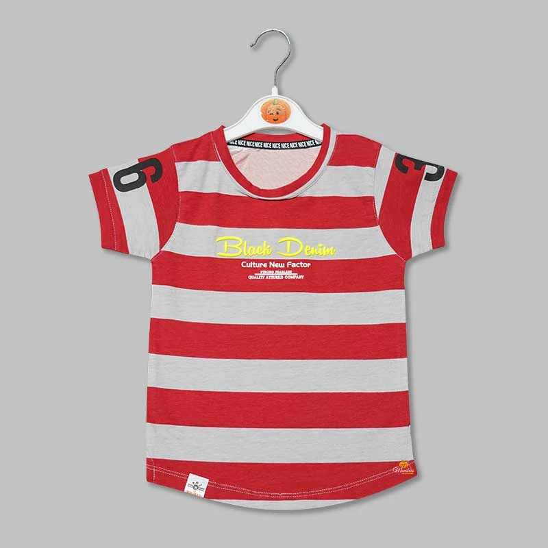 Solid Stripes Patterns T-Shirts for Boys