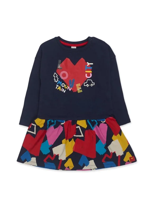 Tuc Tuc Girls Road To Adventure Plush Dress, Navy Multi