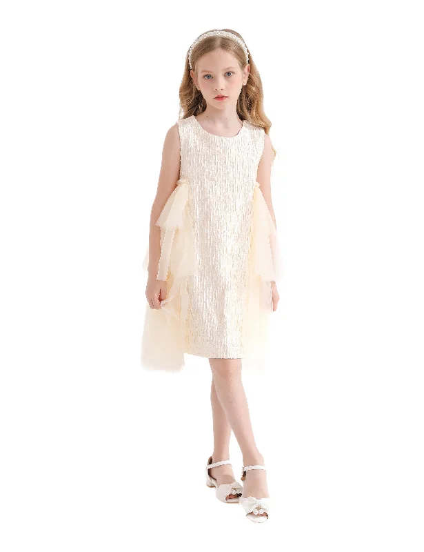 Champagne Sonata Ruffle Dress