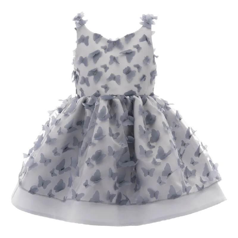 Gray Mariposa Tulle Dress