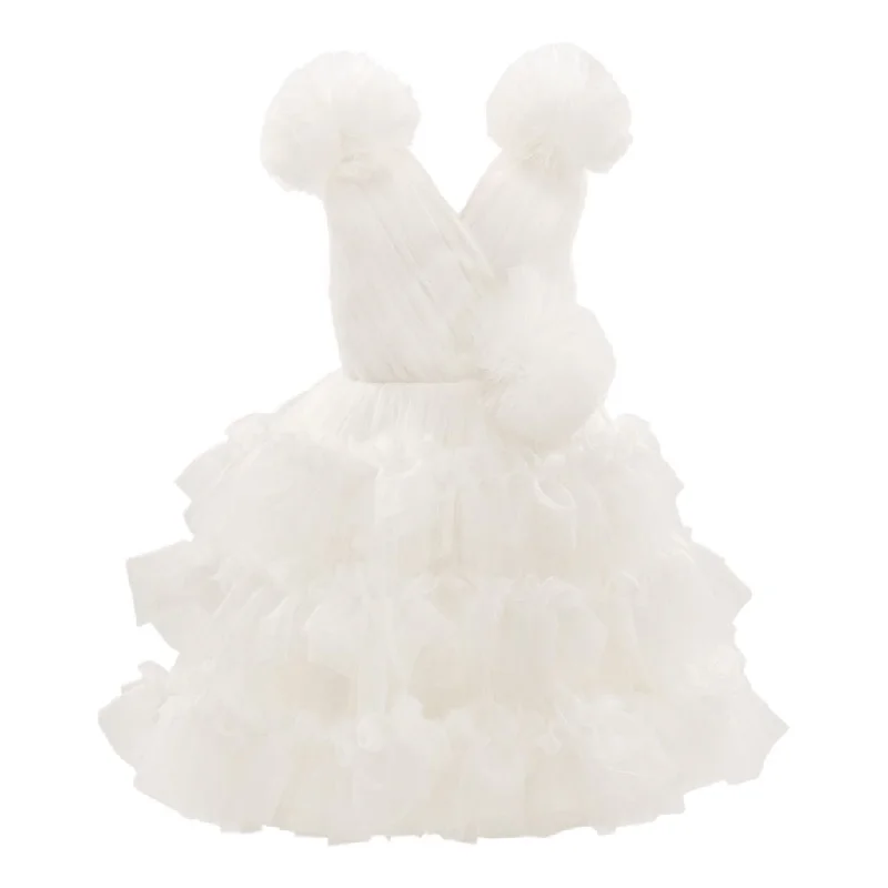 White Corinne Ruffle Dress