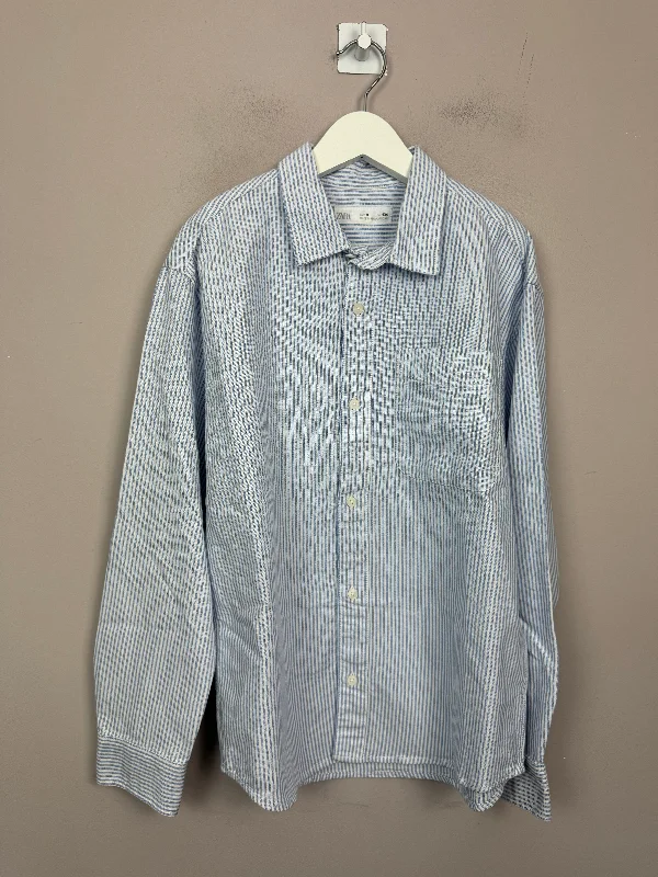 Zara Blue Stripe Twill Shirt 9y