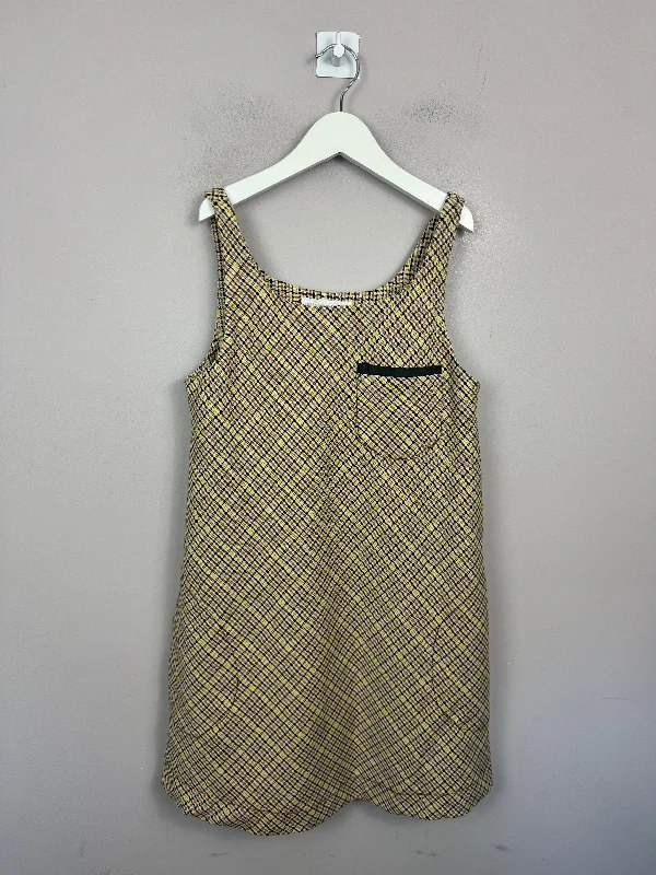 Zara mustard check dress 10y