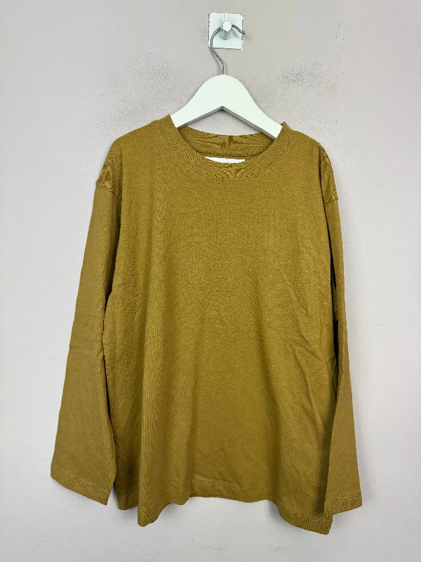 Zara mustard Long Sleeve T-shirt 9y