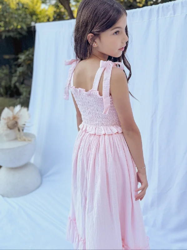 Maya Girls Peach Muslin 2 Piece Set