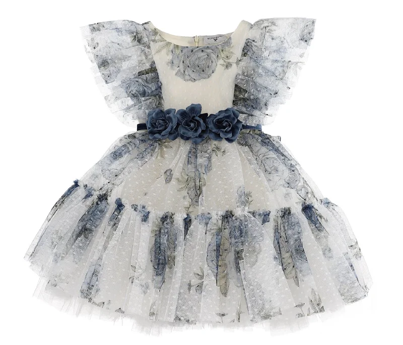 Monnalisa Floral Organza Dress