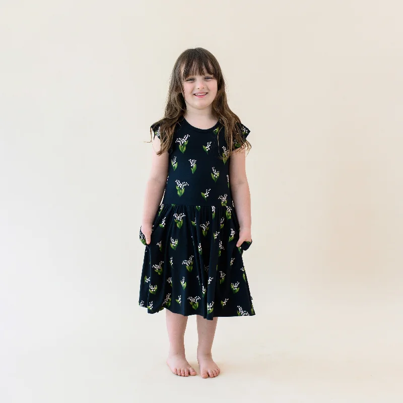 Pocket Dress in Midnight Lily