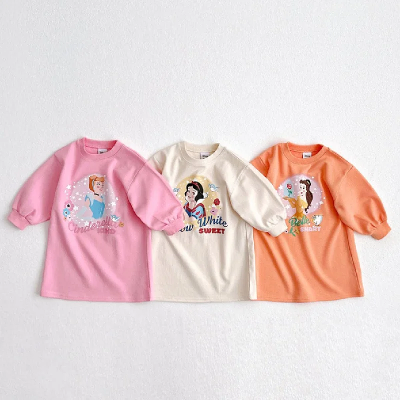 Toddler Disney Princess Print Cotton Dress (1-6y) - 3 Colors